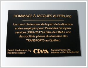 Plaque honorifique bronze – Sélection (Entreprise et association)